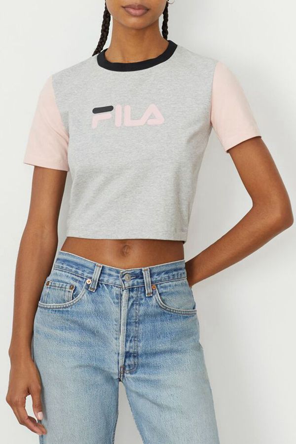 Camisetas Fila Mujer Gris - Anna Crop - España 482967KWT